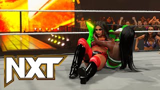 WWE 2K23 NXT  TATUM PAXLEY VS TRINITY  NXT WOMANS CHAMPIONSHIP  KIANA CAUSE DISQUALIFICATION [upl. by Herv]