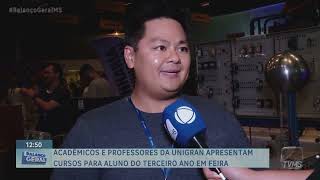 Acadêmicos e professores da Unigran apresentam cursos para alunos do terceiro ano em feira [upl. by Kassaraba]