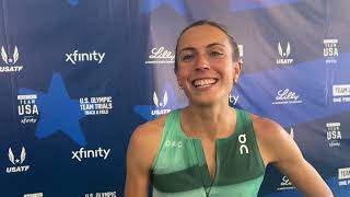 Sage HurtaKlecker Emotional After Getting Eliminated In US Olympic Trials 1500m Semifinal [upl. by Jasmin]