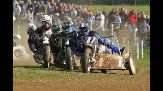 British Masters Grasstrack 2019  1000cc Sidecars [upl. by Eatnwahs]