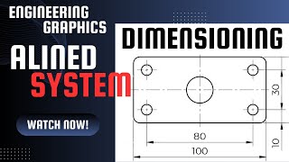 Aligned Dimensioning in Engineering Graphics engineeringgraphics engineeringdrawing [upl. by Ayekram940]