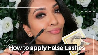 How to apply False Lashes  Step by Step  Vithya Hair and makeup [upl. by O'Kelly363]