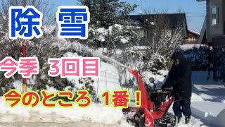 【除雪】今季３回目の雪かきをしました。 [upl. by Yerrok]