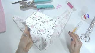 Tuto pas a pas Bavoir bandana de chez Mon Kit Couture [upl. by Violeta]