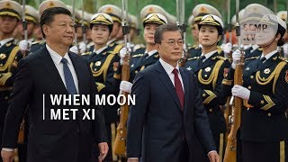 South Korean President Moon Jae ins meeting with Chinese President Xi Jinping [upl. by Nylorak]