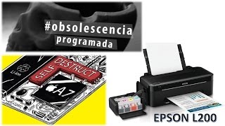 Reset do contador da espuma de impressão da EPSON L200 [upl. by Nylesaj]