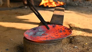 How to make a Frying Pan  process of meking Frying Pan Blacksmith [upl. by Nosac]