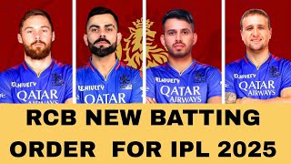 IPL2025  RCB batting order for ipl 2025  rcb batting line up  rcb full squad [upl. by Lauralee]