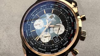 Breitling Transocean Chronograph Unitime RB0510U4BB63 Breitling Watch Review [upl. by Itnahsa569]