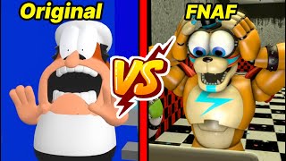 Pizza Tower Screaming meme ORIGINAL vs FNAF Security Breach version [upl. by Worra]