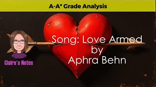 Love Armed by Aphra Behn Linebyline analysis [upl. by Betteann591]