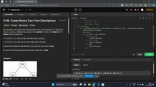 2196 Create Binary Tree From Descriptions Leetcode Python Solution [upl. by Adnar945]