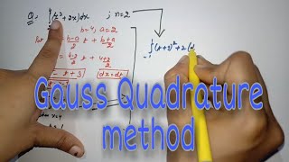 Gauss Quadrature Method Gauss Quadrature formula  Numerical Integration [upl. by Adnahsor]