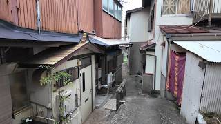 Shimonoseki Yamaguchi a gray town with stone steps and concrete buildingsPart1【4K Japan Walk】 [upl. by Eneryt]