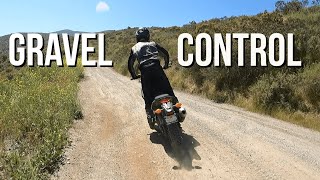 ADV Gravel Road Control Adventure Motorcycle Riding Tip [upl. by Anilag362]