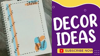 How to decorate your front page of notebook [upl. by Dahs]