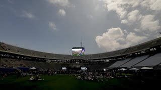 TIMELAPSE Watch as total solar eclipse comes through Fair Park in Dallas April 8 2024 [upl. by Seugirdor]