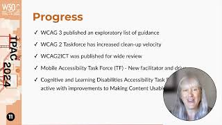 Accessibility Guidelines AG Working Group update [upl. by Ainerbas]