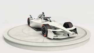 GEN3 Evo Formula E 2025 Race Car White Mockup PBR 3D model [upl. by Rinum627]