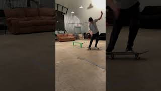 Skating a square rail skateboarding [upl. by Silber]