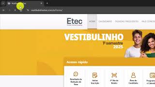 Como Fazer Sua Inscrição no Vestibulinho da Etec  Guia Completo e Fácil [upl. by Ahsit]