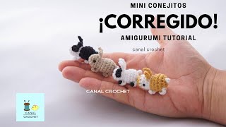 MINI CONEJITOS  ¡¡¡ CORREGIDO  AMIGURUMI TUTORIAL [upl. by Nessie883]