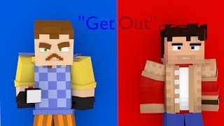 Get Out Hello Neighbor minecraft animation Teaser [upl. by Richia]