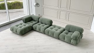 Camaleonda Sofa green fabric  BampB ITALIA [upl. by Hoeg]