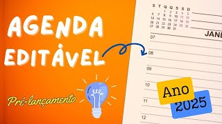 Agenda 2025 Editável Prélançamento [upl. by Starling158]