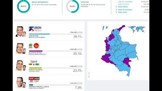 Resultados de las elecciones presidenciales de Colombia 2018 – primera vuelta  Noticias Caracol [upl. by Sholeen]