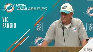 Defensive Coordinator Vic Fangio meets with the media  Miami Dolphins [upl. by Eicyaj]