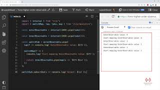 Coding Demo Example of Switch Map RxJS Operator [upl. by Polinski]