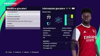 eFootball PES 2021 Buyako Saka Edit [upl. by Teador]