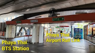 Connection from Airport Rail Link Phaya Thai to สถานีพญาไท Phaya Thai BTS Station Bangkok Thailand [upl. by Juana834]