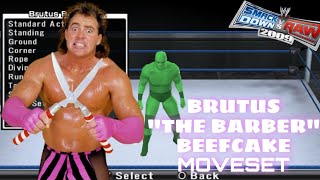 Brutus quotThe Barberquot Beefcake Moveset for SvR 2009 PSP [upl. by Learsi989]