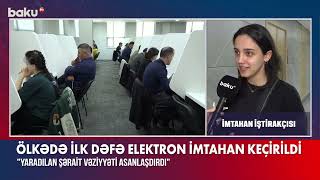 DİMin yeni elektron imtahanlar korpusunda ilk imtahan keçirilib [upl. by Fisuoy]