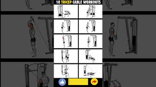 Top 10 Tricep Cable Workout 💪 workout tricepsworkout [upl. by Yeliah]