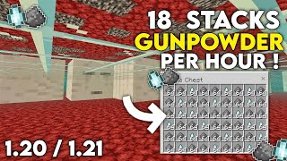 BEST 121 GHAST GUNPOWDER FARM TUTORIAL In Minecraft Bedrock MCPEXboxPC [upl. by Stempson]