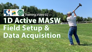 1D Active MASW Field Setup and Data Acquisition  02 [upl. by Hannover638]