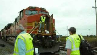 CSX Crew Change with BNSF engine [upl. by Roxana]