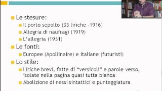 La vita di Giuseppe Ungaretti un uomo   Lezioni di letteratura italiana del 900 [upl. by Selin]