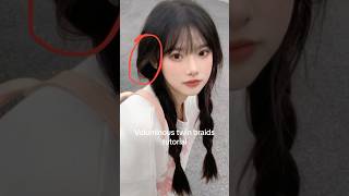 Simple cute hair tutorial  easy hairstyle 🫶twin braids  braids tutorial [upl. by Villada]