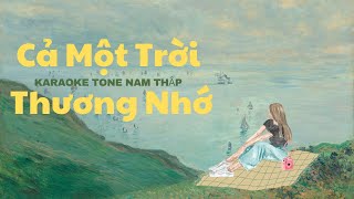 Karaoke Cả Một Trời Thương Nhớ Acoustic Piano Tone Nam Thấp Dễ Hát Lời Chuẩn [upl. by Norean119]