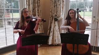 Arrival Of The Queen Of Sheba  GF Handel performed by Serenity String Duo [upl. by Retsev]