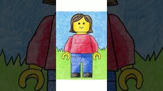 How to draw a Lego Person artprojectsforkids [upl. by Selyn]