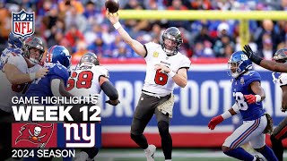 Tampa Bay Buccaneers vs New York Giants  2024 Week 12 Game Highlights [upl. by Aronaele]