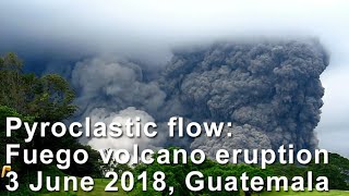 Pyroclastic flow Fuego volcano eruption on 3 June 2018 [upl. by Hulbert]