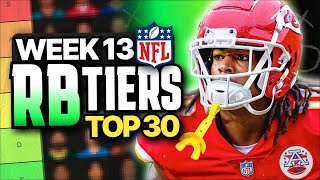 Week 13 Fantasy Football RB Rankings Top 30 [upl. by Gay]