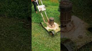 Grass cutting machinegardeninggrasscuttingcleaningpeaceofnatureshorts [upl. by Ardnoel]