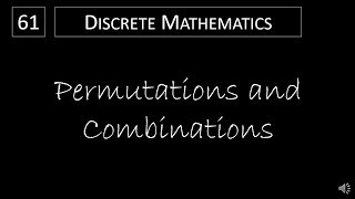 Discrete Math  631 Permutations and Combinations [upl. by Leoline405]